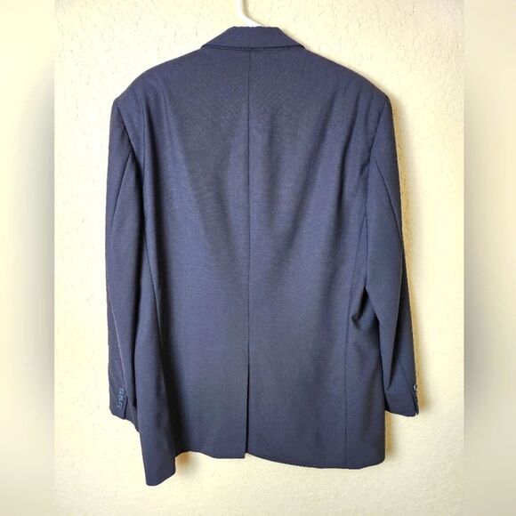 Brooks Brothers Brooksease Wool Blazer Mens Navy Blue Size 44L - Picture 2 of 7